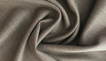 Костюмная ткань коричневая в полоску КМ - 10071