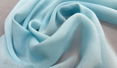 Шифон искусственный голубой Ш-092/5