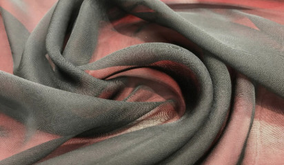 Шифон искусственный черный Ш-012/3