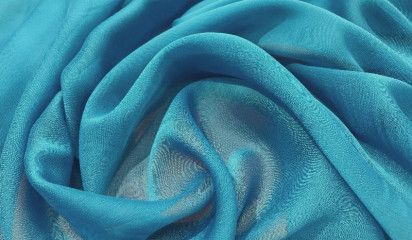 Шифон искусственный голубой Ш-012/14