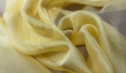 Шифон искусственный желтый Ш-012/24