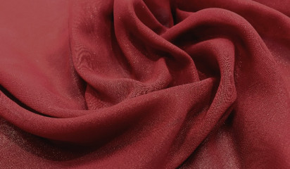 Шифон искусственный бордовый с золотым напылением Ш -013/20