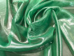 Шифон искусственный зеленый с серебряным напылением Ш-013/32