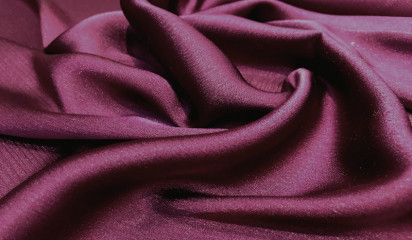 Креп-шифон искусственный баклажановый КШ -024/5