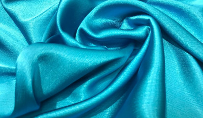 Креп-шифон искусственный голубой КШ-024/10