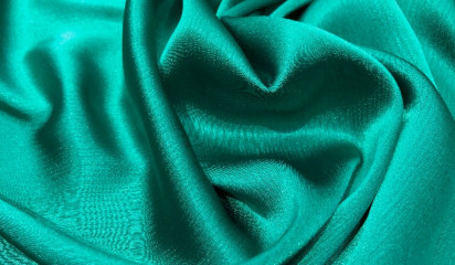 Креп-шифон искусственный  зеленый КШ-024/13