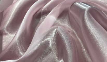 Органза зеркальная  розовая ОР-005/4