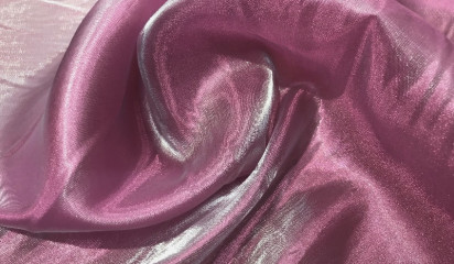 Органза зеркальная розовая ОР-005/8