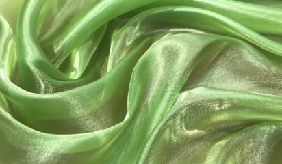 Органза зеркальная салатовая ОР-005/19