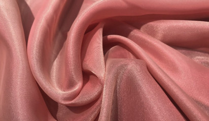 Органза зеркальная коралловая  ОР-005/23