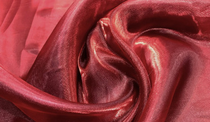 Органза зеркальная бордовая ОР-005/26