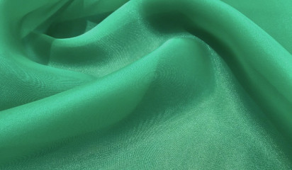 Органза матовая зеленая ОР-025/16