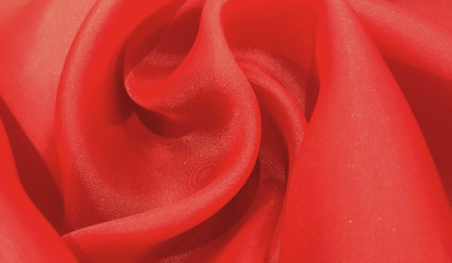 Органза матовая красная ОР-025/17