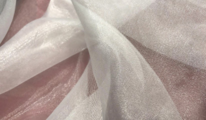 Органза полупрозрачная белая ОР-030/1