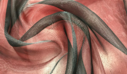 Органза полупрозрачная черная ОР-030/4