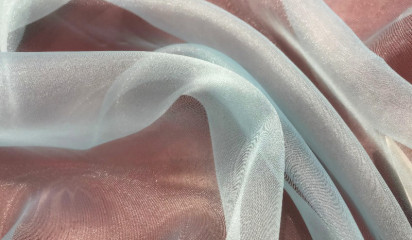 Органза полупрозрачная голубая ОР-030/6