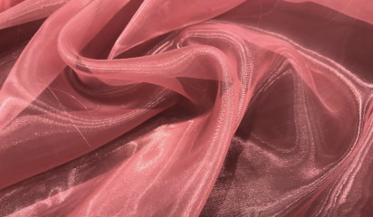 Органза полупрозрачная коралловая ОР-030/12