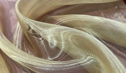 Органза полупрозрачная золотистая ОР-030/16