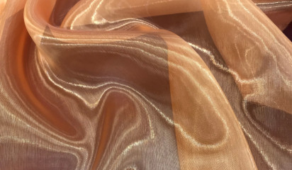 Органза полупрозрачная оранжевая ОР-030/17