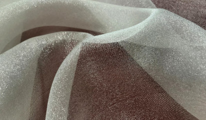 Органза "Спаркл" полупрозрачная молоко СП -001/2