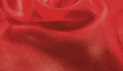 Органза "Спаркл" полупрозрачная  красная СП -001/13