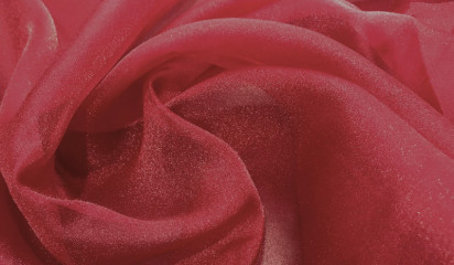 Органза "Спаркл" полупрозрачная  бордовая СП - 001/14