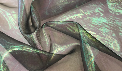 Органза "Кристалон" черный хамелеон К - 001/9