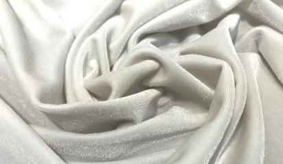 Бархат стрейч белый Б - 001