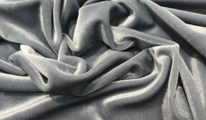 Бархат стрейч серый Б - 001/4