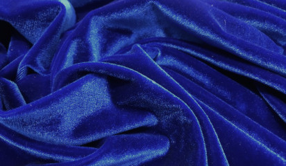 Бархат стрейч синий Б - 001/7