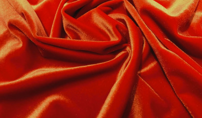 Бархат стрейч оранжевый Б - 001/16
