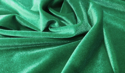 Бархат стрейч зеленый Б - 001/18