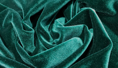 Бархат стрейч изумрудно-зеленый Б - 001/20