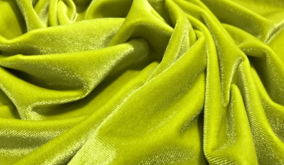 Бархат стрейч лаймовый Б - 001/22