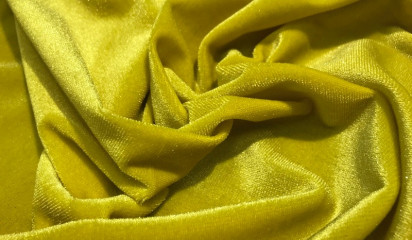 Бархат стрейч желтый Б - 001/23