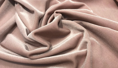 Бархат стрейч пудрово-розовый Б - 001/29