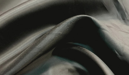 Органза натуральная полупрозрачная черная ОР- 018/1