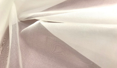 Органза натуральная матовая прозрачная молоко ОР - 017/1