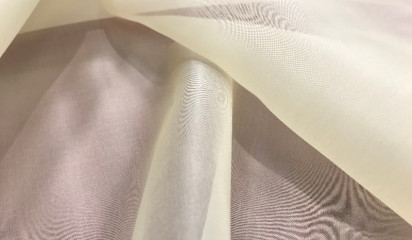 Органза натуральная матовая прозрачная бежевая ОР - 017/2