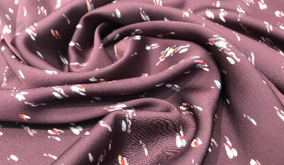 Плательная бордовая с мелким принтом ПЛ-038/2