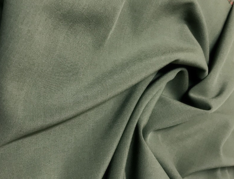 Костюмная ткань зеленая В - 52205