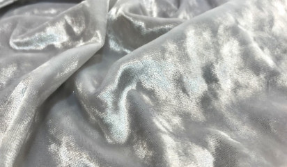 Бархат стрейч крэш белый Б - 002/1