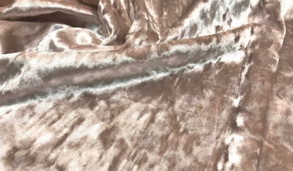 Бархат стрейч крэш бежево-розовый Б - 002/3