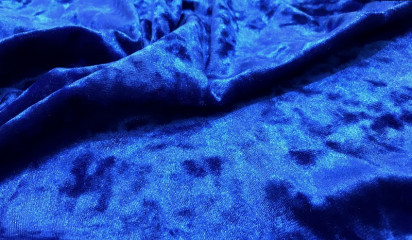 Бархат стрейч крэш синий Б - 002/7