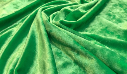 Бархат стрейч крэш зеленый Б - 002/9