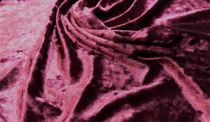 Бархат стрейч крэш вишневый Б - 002/16