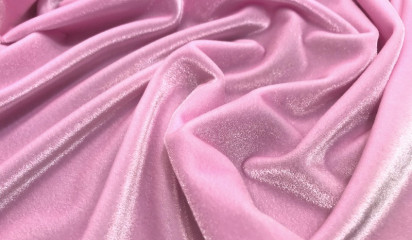 Бархат стрейч розовый Б- 056