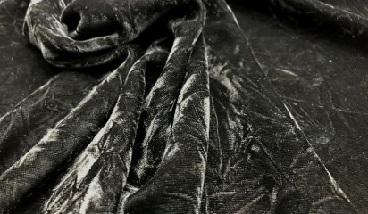 Микро-бархат крэш черный Б- 120