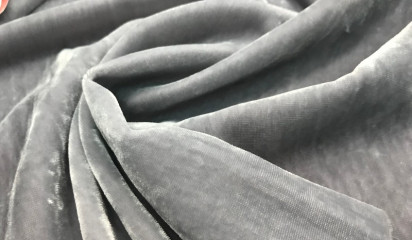 Бархат - шелк серый Б - 125/2