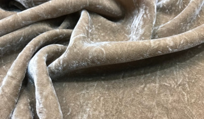 Бархат - шелк бежевый Б - 125/3